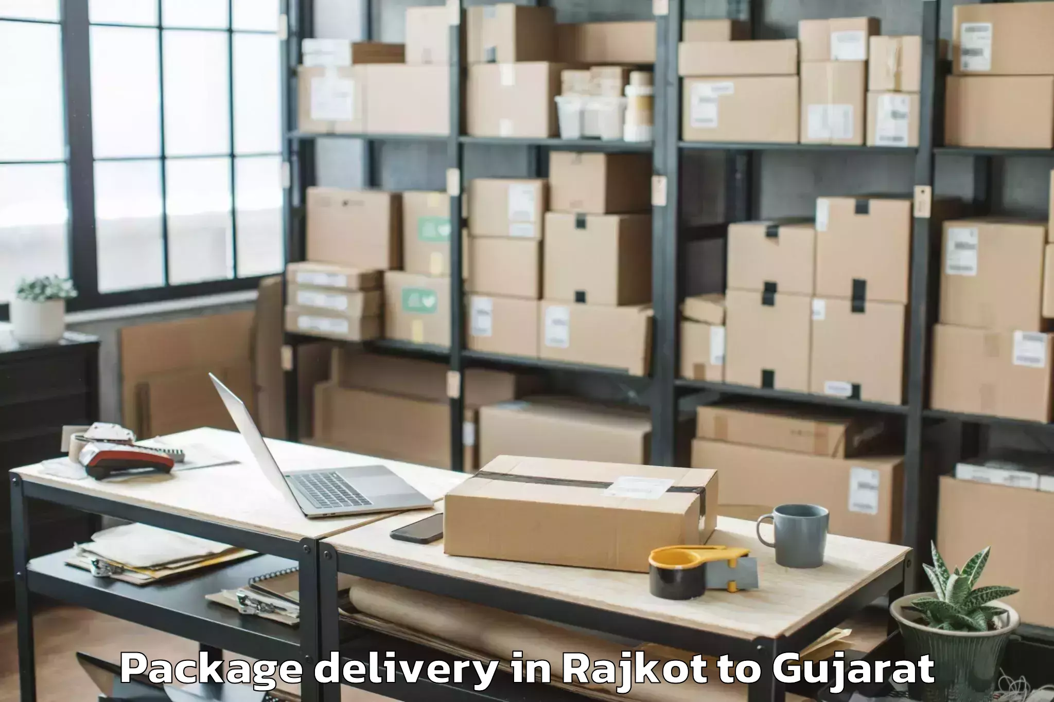 Book Your Rajkot to Gusar Package Delivery Today